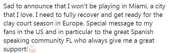 开云-缺席五夺亚军的迈阿密赛 纳达尔全力备战红土赛场